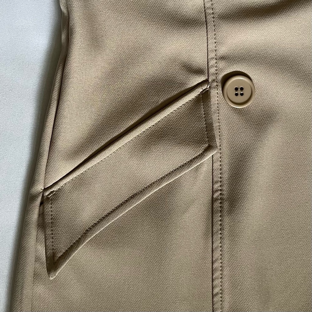 Max Studio Beige Sleeveless Double-Breasted Front Button Tuxedo Dress Size Med. - Picture 6 of 16